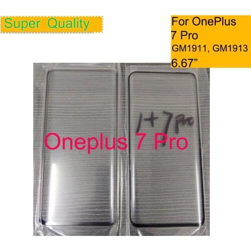 10Pcs/Lot For Oneplus 7 Pro Touch Screen Panel Front Outer Glass LCD Lens For Oneplus 7 Pro Glass Outer