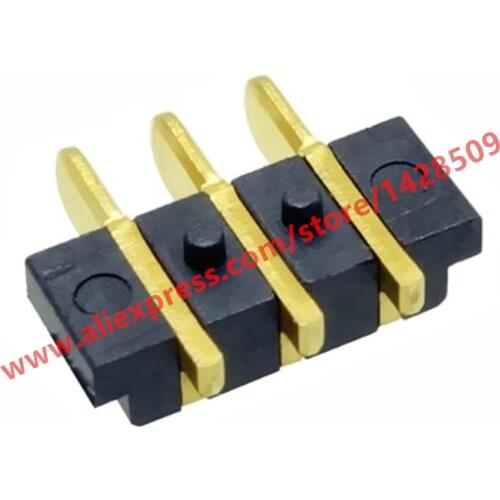 10pcs Mini 2.0mm Pitch Gold-plating Battery Connector 3-pin Large Current Male Interface Paster Junctor