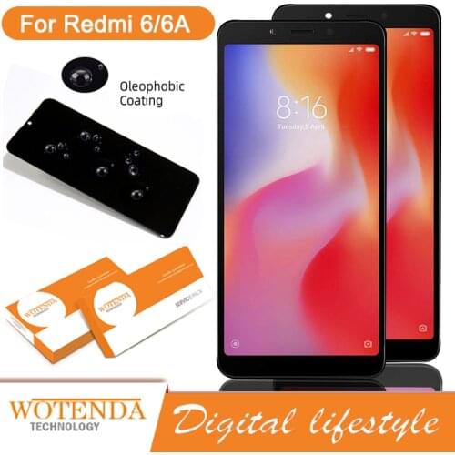 100% Original 5.45" IPS Display with frame for XiaoMi Redmi 6 / 6A LCD Touch Screen Digitizer Assembly Repair Parts