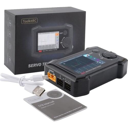 2019 New ToolkitRC ST8 2.4 TFT 7-28V 8-Channel Servo Integrated Tester 4 Independent Interface Signal Test