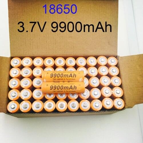 New 9900mAh 18650 Battery lithium rechargeable battery 9900mAh lithium battery 3.7 V bright flashlight rechargeable Battery