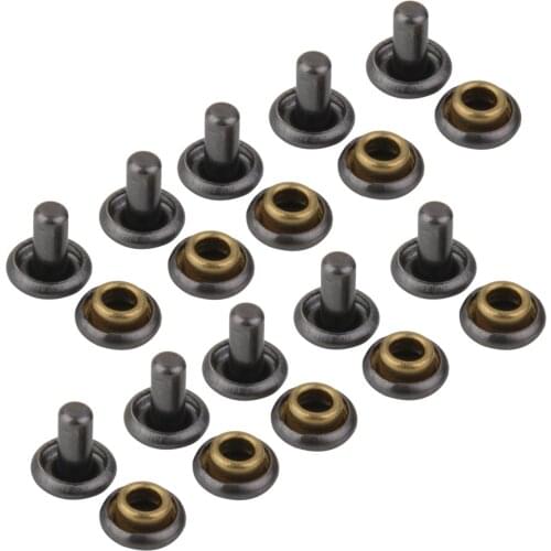 50Pcs Copper Dual Head Jeans Craft Rivets 6 x 7mm for Leather Bag Denim Jeans Garment Toys Sewing Supplies Accessory