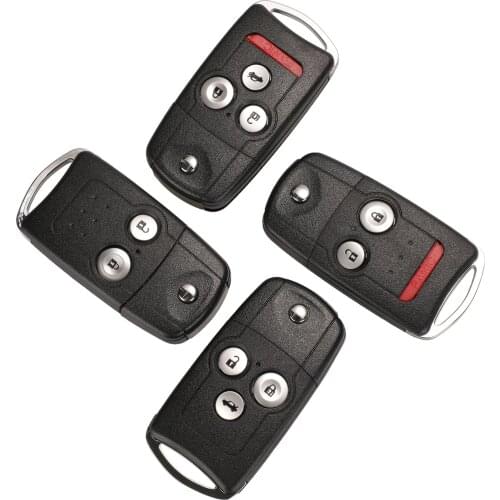 Bilchave 5pcs 2/3/4 Button Remote Key Shell For Honda Accord CR-V HR-V Fit City Jazz Odyssey Shuttle Civic Car Keyless Key Case
