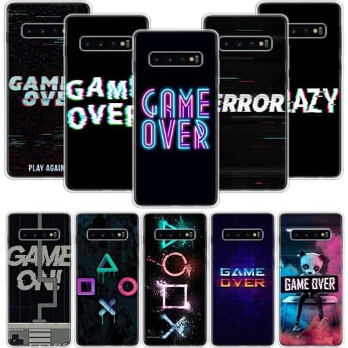 Game over Phone Case For Samsung Galaxy S10 S20 S21 S9 S8 S7 Note 10 20 9 8 FE J4 J6 Ultra Plus Lite Pro + Edge Cover