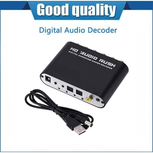 5.1 Channel Digital Audio Decoder Converter Dts/Ac-3 Rush Audio Gear Surround Sound Decoder For Home Theater