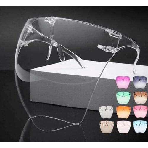 Unisex Colorful Eye Shield Visor Wrap Shield Large Mirror Sun Glasses Half Face Shield Guard Protector Face Mask Anti-spray Mask