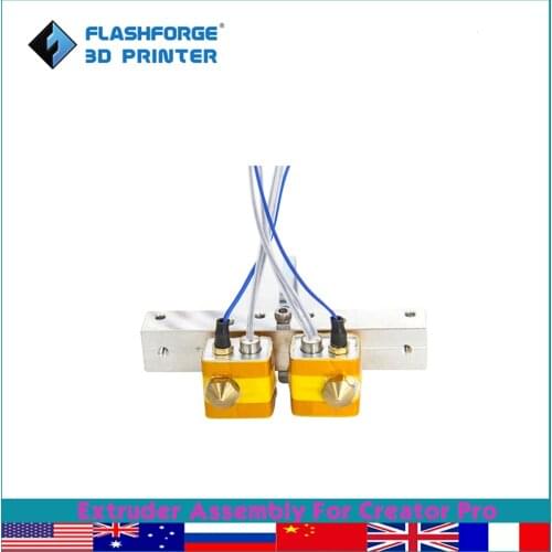 Flashforge 3d Printer Parts Dual Extruder Assembly for Creator Pro Hotend Accessories with Nozzles Impresora 3d