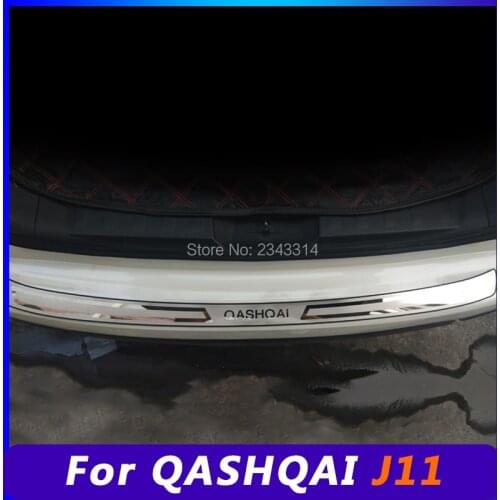 For 2016 2017 2018 Nissan Qashqai J11 Ultrathin Stainless Rear Bumper Protector Sill Cover Exterior Guard Pedal Car Accessories