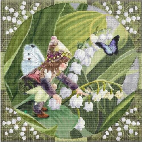 GG RS cotton self-matching cross stitch Cross stitch RS cotton comes with no prints No prints Princess Lily of the Valley