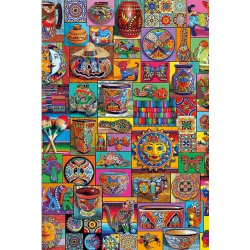 Colorful The paper puzzle 1000 pieces ersion jigsaw puzzle white card adult childrens educational toys