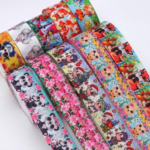 10 Yards Flowers Summer Ribbon Spring Printed Grosgrain Ribbon For Hair Bows DIY Crafts Handmade Accessories 34950