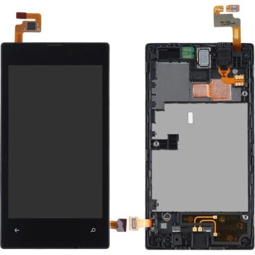 Original 4.0 Inch TFT LCD Screen For Microsoft Nokia Lumia 520 RM-914 LCD Display Touch Screen Digitizer Replacement With Frame