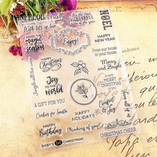 PANFELOU 15.5x21cm Easter greeting Transparent Clear Silicone Stamp/Seal for DIY scrapbooking/photo album clear stamp sheets