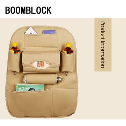 BOOMBLOCK Car Back Seat Cover Bag Phone Holder For Bmw E46 E39 Audi A3 A6 C5 A4 B6 Mercedes W203 W211 Mini Cooper