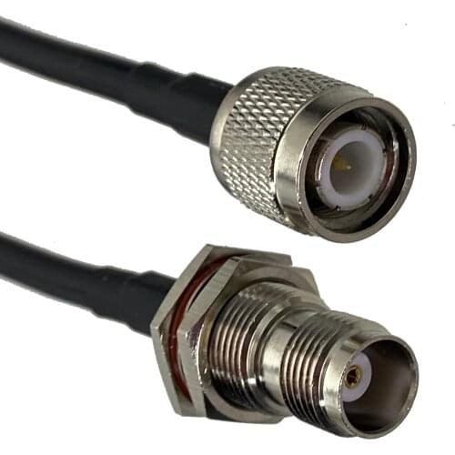 RG58 TNC Female Jack Bulkhead to TNC Male Plug Straight RF Jumper pigtail Cable 4inch~20M