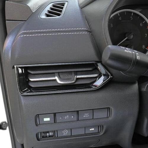 2PCS/SET Stainless steel decorative frame left and right air conditioner outlet for Nissan Sylphy 14th Sentra 2019 2020