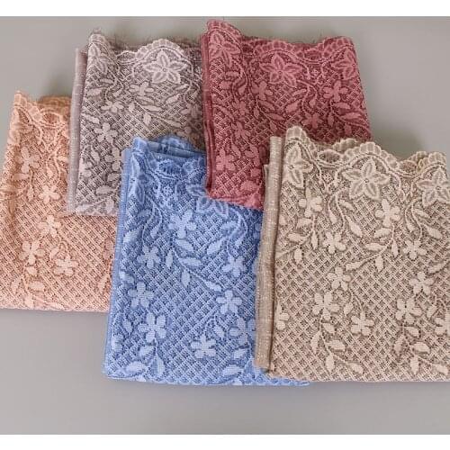 2021 Plain Floral Hijab Scarf Lace Flower Polyester Scarves Shawls Wedding Party Veil Light Soft Pashmina Muffler Islamic Wraps