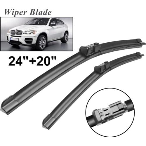 Okowiper RHD & LHD Front Wiper Blades For BMW X6 E71 2013 - 2014 Windshield Windscreen Front Window 24"+20"