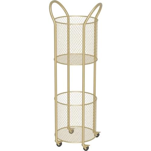 The Nordic, Wrought Iron Shelf Bedroom Creative Web Celebrity Movable Metal Bathroom Receive Ins Wheeled Trolley