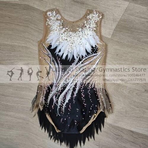 Rhythmic Gymnastics Unitard dance Clothing Women Bally Maxi Performance wear Tank leotards Competition Skating dress LIUHUO Kids