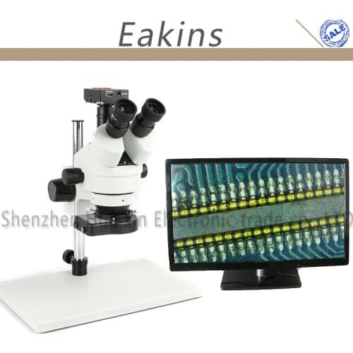 38MP2K HDMI Video Camera 3.5-90X Simal-focal Trinocular Stereo Microscope 144 LED Light For Fix Repair IPhone Tools