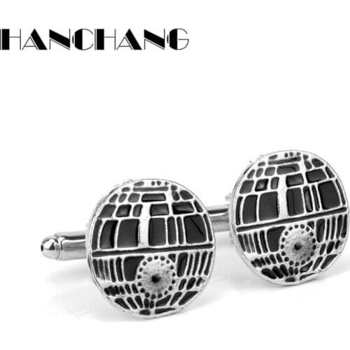 Strar War Cufflinks for Mens Shirt Alloy Movie Jewelry Cuff Buttons Unisex Cuff links Pins