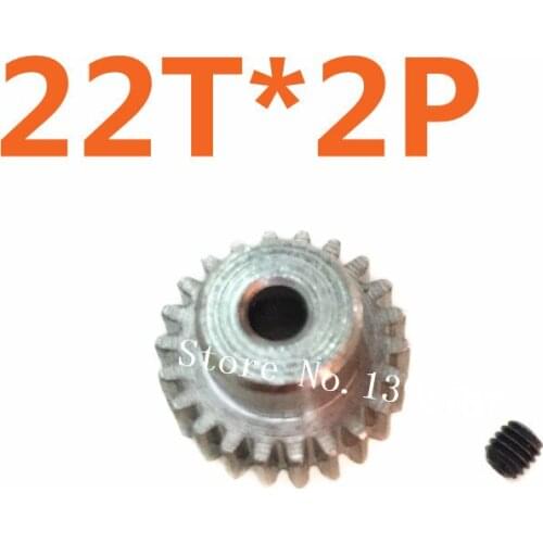 2pcs/lot 22T 48P Pinion 3.2mm*0.8mm Motor metal gear For TRAXXAS HPI HSP 1/10 Model HSP Spare Parts Upgrade RC Car Al