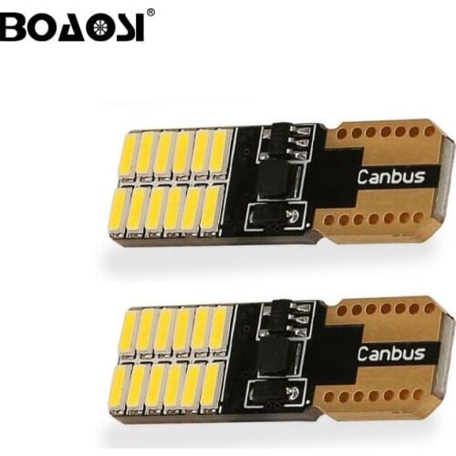 2x T10 W5W 168 CANBUS No ERROR 4014 CREE Chip LED Car Auto DRL Replacement Clearance Light Parking Bulbs Lamps Car Light Source
