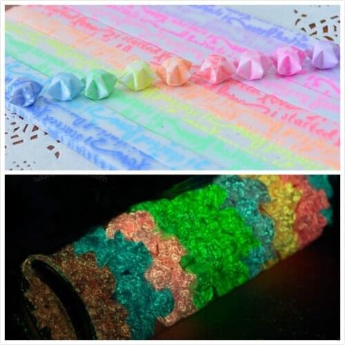 600pcs/lot Luminous Handcraft Origami Lucky Star Paper Strip Folding Glow In The Dark Wedding Party Decor DIY Gift