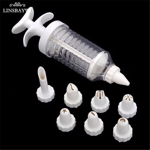 9 PCS/Set Cake Decorating Decorator 8 Tips Nozzles + 1 PC Icing Syringe Piping Cake Decoration Tool Set Kitchen Accessories Hot