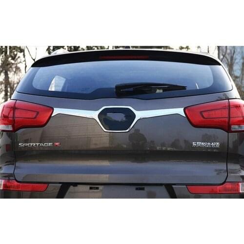 For KIA SportageR 2011-2015 ABS Chrome Rear Trunk Lid Cover Trim Car-styling