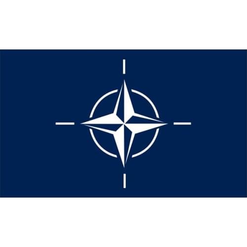 NATO flag/North Atlantic Treaty Organization flag 3*5 ft 90*150 cm 100 d polyester Flying