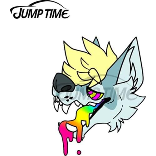 JumpTime 13 x 10.2cm For Party Wolf Animal Car Stickers Graffiti Fine Decal Trunk Surfboard Scratch-Proof Laptop Decoration