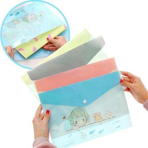 Korean paper bags A4 PVC cute cartoon animals Meng was a semi-permeable paper bag student folders
