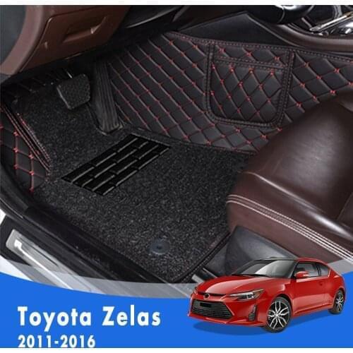 LHD Luxury Double layer Wire loop Carpets Car Floor Mats For Toyota Zelas 2016 2015 2014 2013 2012 2011 Styling Custom Cover