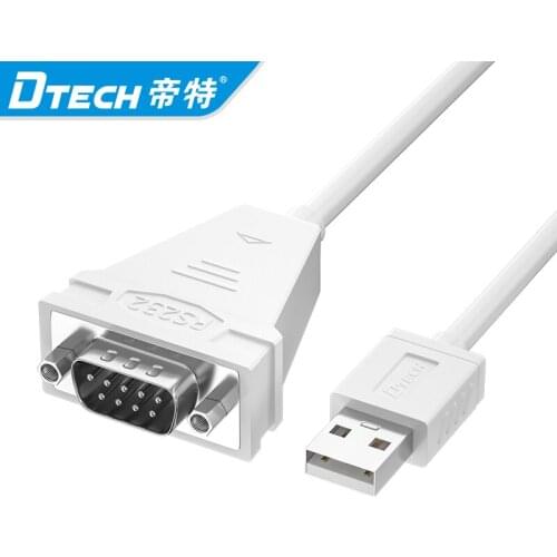 Hot Selling Dtech Dual-Chip Rivet Nut USB to DB9 Pin RS232 Serial Cable for Windows XP Win7/8/10