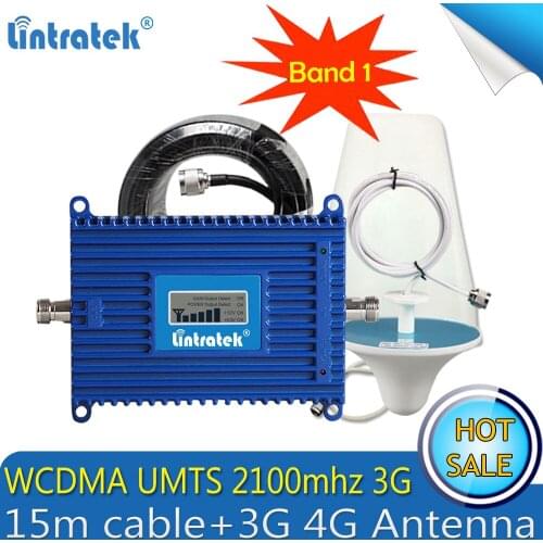 Lintratek 3G WCDMA 2100mhz ALC Mobile Phone Signal Booster GSM 3G Internet Cell Phone Cellular Repeater 3G 4G Amplifier