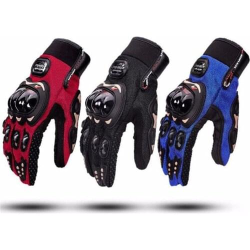 Motorcycle Gloves Microfiber Hard Shell Protection Antiskid Breathable Wear Resistant Cycling Gloves Suitable for All Seasons