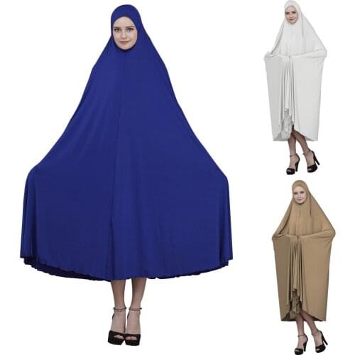 Muslim Women Large Overhead Hijab Dress Islamic Full Cover Prayer Abaya Khimar Scarf Arab Dresses Worship Turkey Middle East New