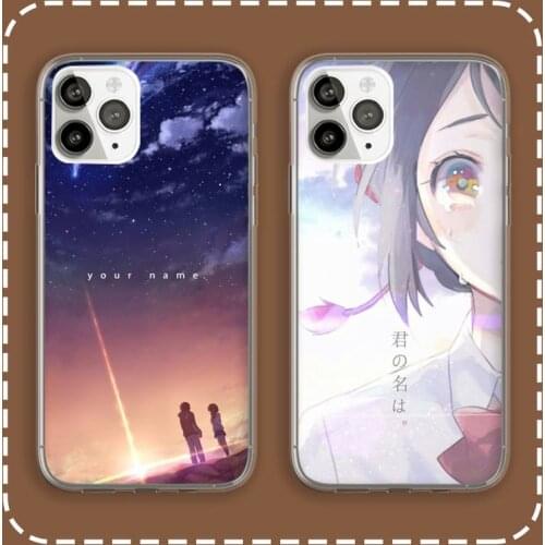 Anime Your Name Soft Silicone Phone Case Transparent for iPhone 6 7 8 11 12 s mini pro X XS XR MAX Plus cover funda shell