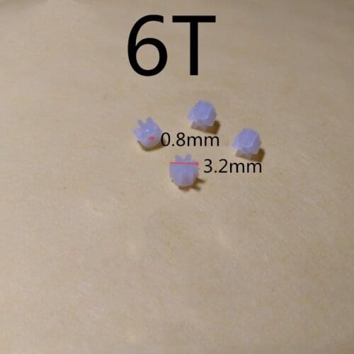 New Arrival 4pcs 3mm 0.8mm 6T 6Teeth Small Gears For 716 614 612 Coreless Motor Engine R/C Drone Quadcopter Spare Parts