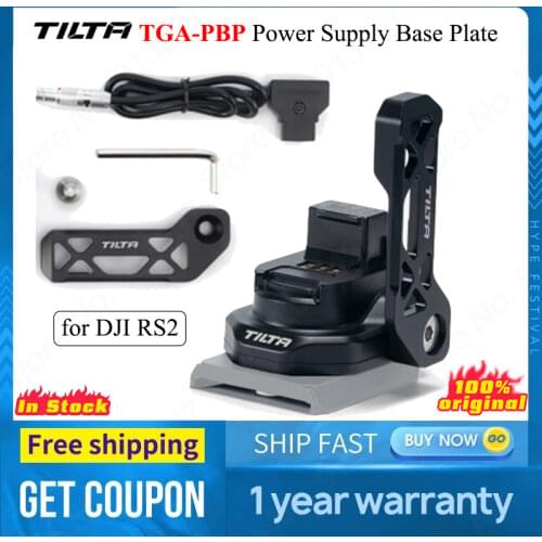New Tilta TGA-PBP Power Supply Base Plate Security DJI RS2 accessories P-tap 2-pin Power Input for DJI RS 2