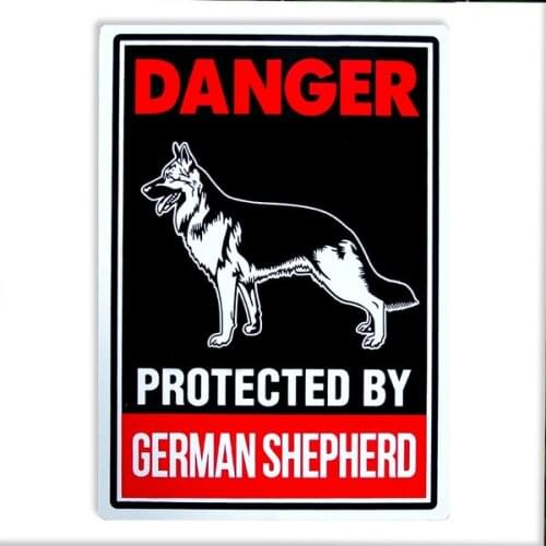 Beware of German Shepherd Sign,large Beware of Dog Sign Metal Painting Metal Tin Sign Metal Poster Metal Plaque 20x30cm Poster