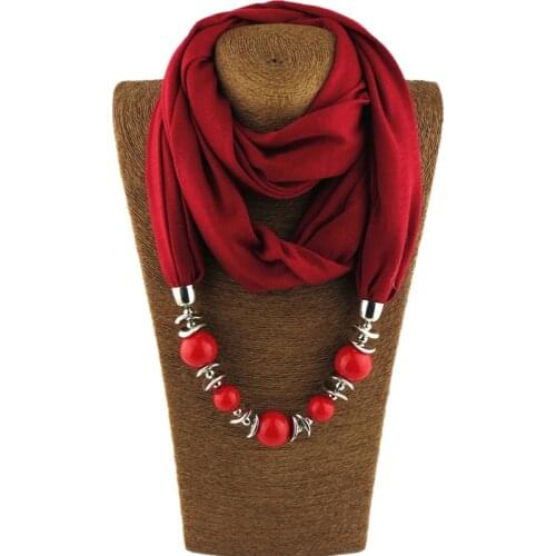Necklaces Pendants Long Necklace Beads Pendant Scarf Neckerchief Pendant Necklace For Women Bijoux Ethnique Femme Dropshipping
