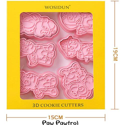 Paw Pawtrol Truest Cake Cookie Cutter Plastic DIY 3D Baking Mould Cookie Cutter Set Cartoon Biscuit Baking Tools Decoration Tool