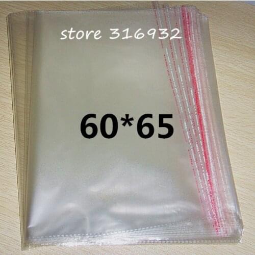 Clear Resealable Cellophane/BOPP/Poly Bags 60*65cm Transparent Opp cosmetic Bag Packing Plastic Bags Self Adhesive Seal 60*65 cm
