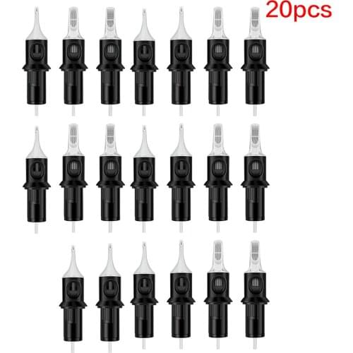 20pc Tattoo Needles Revolution Cartridge Round Liner for Tattoos Machines RL RS RM M1 Disposable Sterilized Safety Tattoo Needle