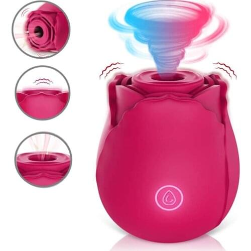Vagina Sucking Vibrator Rose Shape Intimate Good Nipple Sucker Oral Licking Clitoris Stimulation Powerful Sex Toys for Women