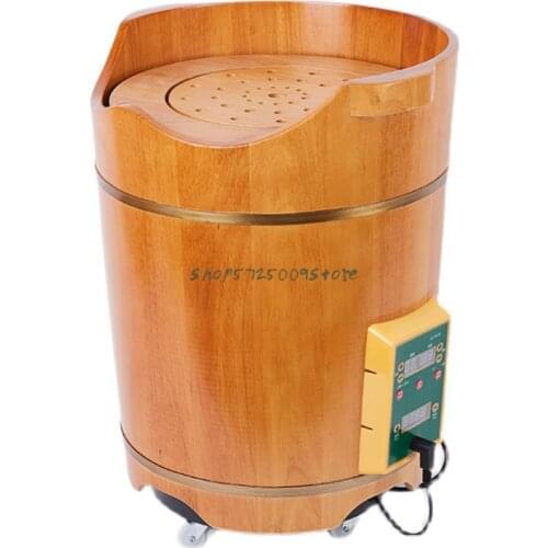 Foot Soaking Bucket Over Leg Household Foot Soaking Bucket Fumigation Bucket Wooden Bucket Foot Soaking Heating Constant Tempera