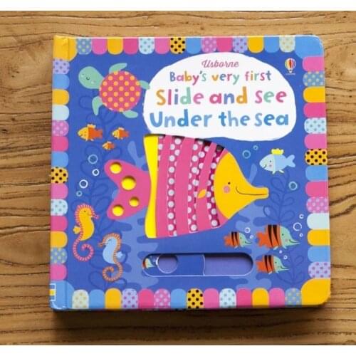 Britain English 3D Babys very first slide and see under the sea flip hole picture board book kids early education